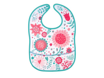 Слюнявчик Wild Nature Розовый, пластик, 6+, 9/234_pin, Canpol Babies