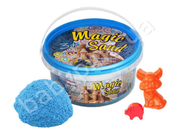 Кинетический песок Magic sand - голубого цвета с ароматом черники, Strateg