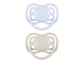 Пустышка силиконовая симметричная Dental Air, 0-6 мес., 2 шт., 23/225_blu, Canpol Babies
