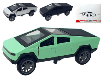 Машинка-модель Tesla Cybertruck, металлическая, с открывающейся дверью, 3 вида (цена за 1шт)