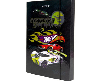 Папка для зошитів В5 на гумці Hot Wheels, Kite