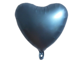 Фольгированный воздушный шарик Сердце черный. MegaZayka 2008