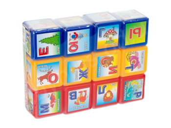 Набір кубиків 6 см. Азбука російська 12 шт. M.Toys 06032