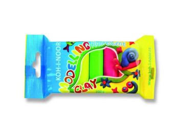 Пластилін Fluorescent 100 грам. 5 неонових кольорів. Koh-i-Noor 01315S0502PS