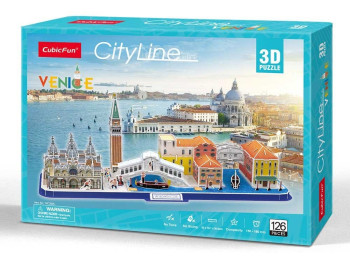 Трехмерная головоломка-конструктор CITY LINE VENICE. Cubic Fun MC269h