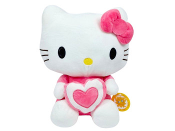 Игрушка плюшевая кошечка с сердцем, 30 см