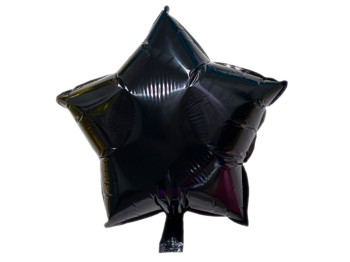 Фольгированный воздушный шарик Звезда черная. MegaZayka 2004