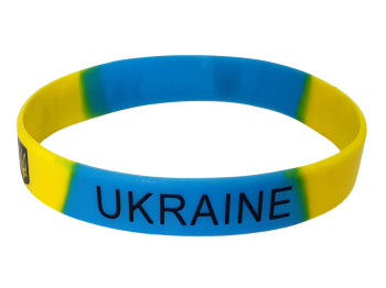 Браслет резиновый на руку Украина широкий 12 мм (цена за 1шт)