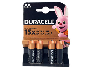 Элемент питания (батарейка) DURACELL LR6 (AA) 4штупак, DURACELL s.52536