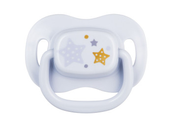 Пустышка силиконовая симметричная 6-18 м Newborn baby - голубая, Canpol babies 22/581_blu_new