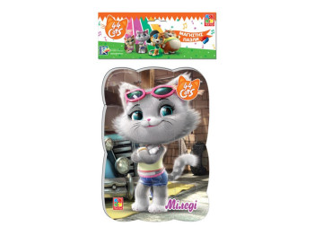 Пазли на магніті А5 44 Кота, Міледі в місті, 12 елементів, Vladi Toys