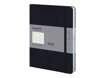 Ежедневник Axent Grand Lines 2026, A5, черный