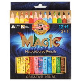 Карандаши цветные MAGIC 12 цветов + блендер, Koh-i-Noor