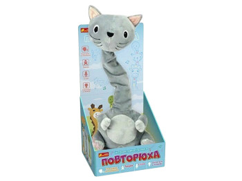 Игрушка интерактивная звуковая Котик-повторюха, с подсветкой и мелодиями, Ranok Creative