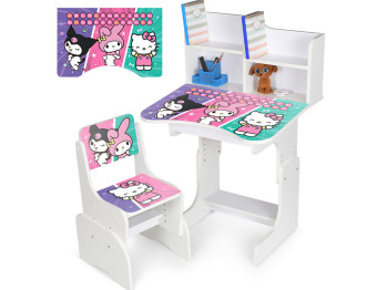Парта со стульчиком HELLO KITTY английский алфавит. N 2071-19A-1