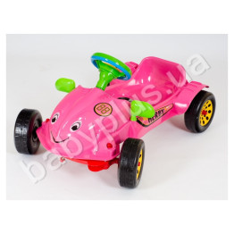Автомобиль детский педальный Хэрби розовый. Kinderway KW-09-901
