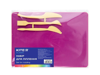 Набор для лепки розовый Classic, Дощечка 18х25 см, 3 стека, Kite