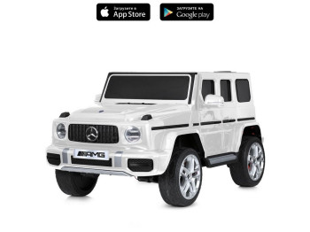 Дитячий електромобіль білий Mercedes-Benz AMG