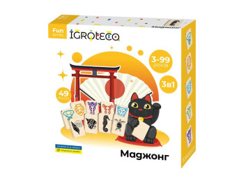 Настольная игра маджонг детский, 22 см, с фишками 49 шт., Igroteco