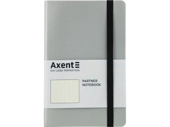 Книга записная в точку серебристая Partner Soft A5-. 96 листов. Axent 8312-34-A