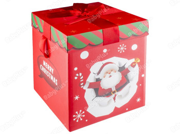 Коробка подарункова картонна Santa 19х19х19см