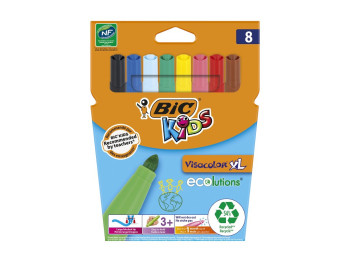 Фломастеры детские Visacolor XL, стойкий наконечник, 8 цветов