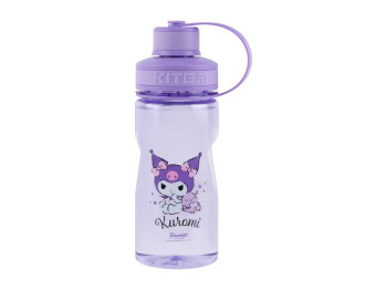 Пляшка для води дитяча Kuromi Kite HK24-397, 500 мл, фіолетова, з герметичною кришкою, Kite
