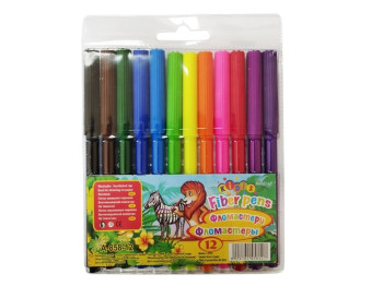 Фломастеры 12 цветов МУЛЬТЯШКИ, KIDIS 858-12