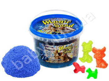 Кінетичний пісок Magic sand - блакитного кольору з ароматом чернікі, Strateg