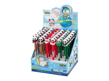 Ручка гелева пиши-стирай CHRISTMAS PANDA 0,5 мм, стирає напис,мікс видів (ціна за 1шт) ZiBi