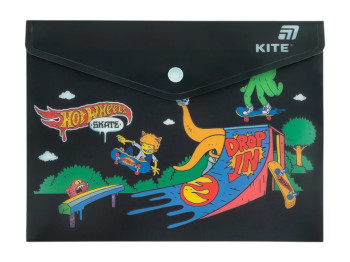 Папка на кнопці Kite Hot Wheels HW25-245, формат A5, поліпропілен, Kite