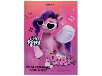 Картон цветной двухсторонний А4 My Little Pony 10 листов. 10 цветов. Kite LP24-255