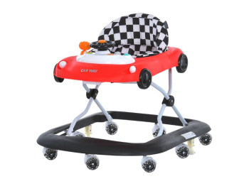 Ходунки El Camino ME 1216 CAR WAY Red-Black, музика, стопор, 8 коліс, El Camino