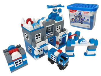 Конструктор блоковий Поліція 231 деталь, у пластиковому боксі, Doloni Toys