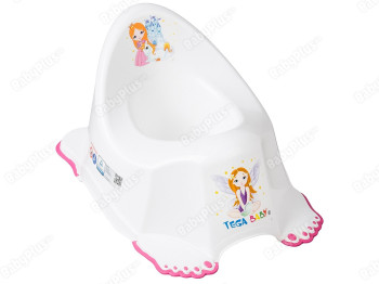 Горшок Принцессы с противоскользящей резиной белый. Tega Baby LP-001-103