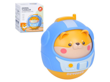 Игрушка неваляшка Зверек-космонавт, со звуком и подвижной головой