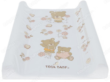Пеленальный матрас Мишки белая жемчужина. 50х70 см. Tega Baby MS-009-118