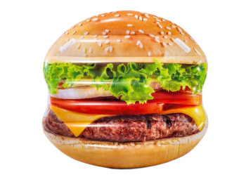 Надувний пліт Intex 58780 Гамбургер, вініл, 145×142см, серія Fast Food
