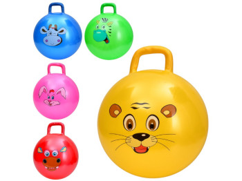 Игрушка мяч с ручкой 45 см, микс видов (цена за 1 шт)