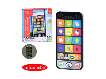 Іграшка смартфон Smart Phone LS1010-LV-MV-WB, 13,5 см, світиться та відтворює звуки, Infunbebe