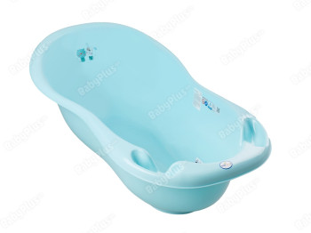 Ванночка LUX Пес и Кот со сливом и термометром Голубая 102 см. Tega Baby PK-005ODPLYW-101