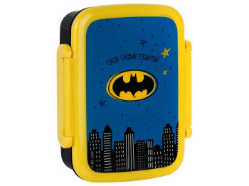 Ланчбокс Kite DC Comics, 420 мл, жовтий з малюнком Batman, Kite