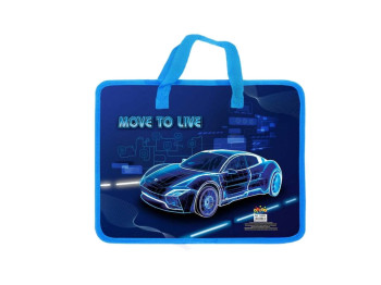 Папка пластиковая с текстильными ручками Move to Live, KIDIS 14084