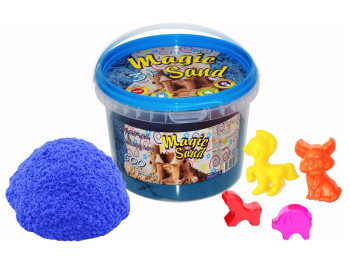Кинетический песок Magic Sand голубой, 0,5 кг, для лепки, Strateg