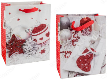 Пакет подарунковий паперовий Christmas Gift 18х10х23см