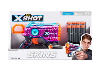 Быстрострельный игрушечный бластер X-SHOT Skins Menace Enigma 8 патронов. Zuru 36515L