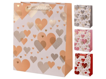 Пакет подарочный бумажный XS "Heart" 14х15х7см, R98562-XS