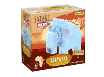 Baby Blocks конструктор Сафари – слон. Wader 41502