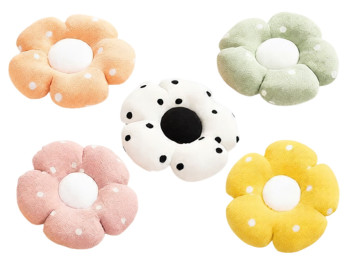Мягкая подушка Ромашка 45x45 см, текстильная, декоративная, микс видов