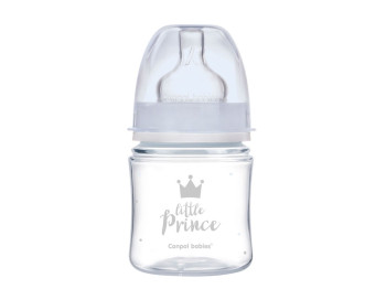 Бутылка антиколиковая с широким отверстием 120 мл PP Easystart Royal baby синяя. Canpol Babies 35/23